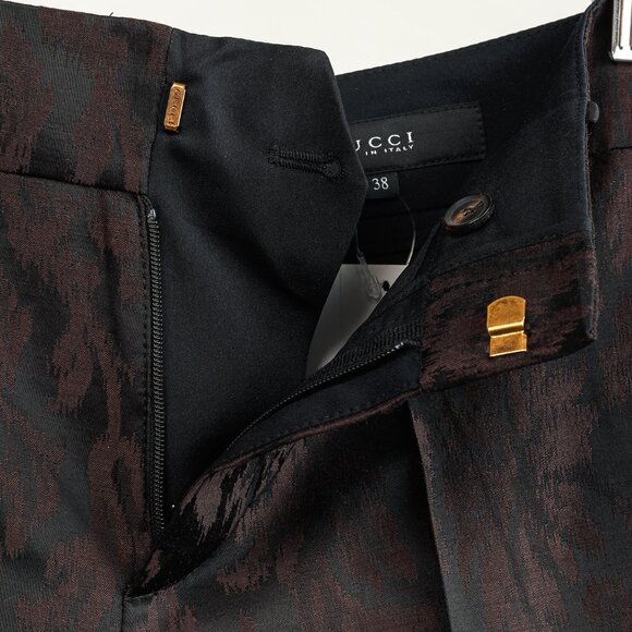Gucci AW/12 Burgundy Floral-Jacquard Holiday Pants - Picture 7 of 14